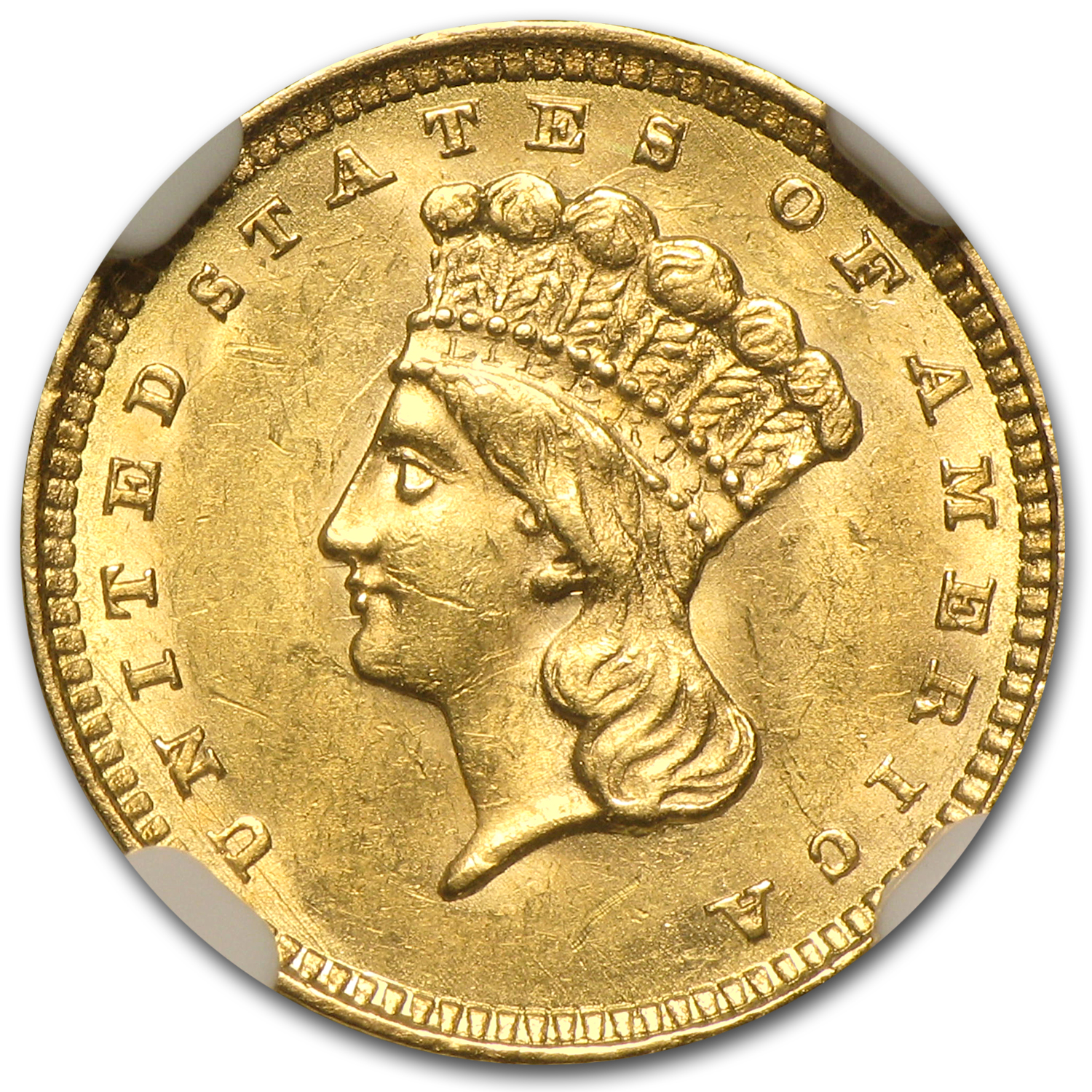 $1 Indian Head Gold Dollar Type 3 MS-61 NGC/PCGS