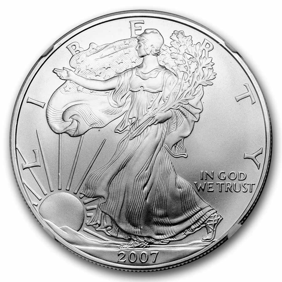 2007 American Silver Eagle MS-69 NGC