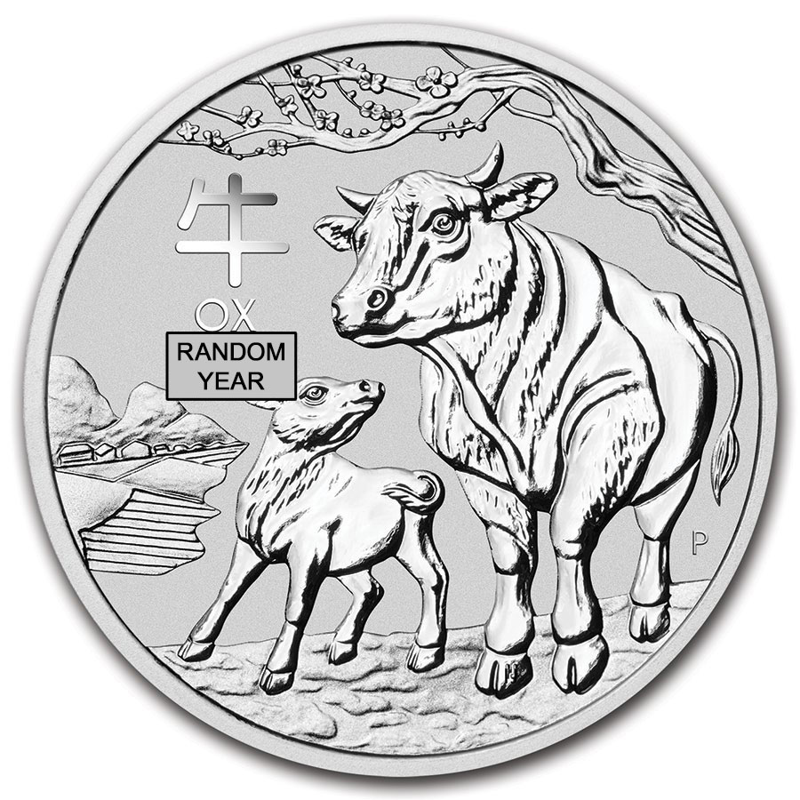 1 oz Australian Silver Lunar BU (Random Year)