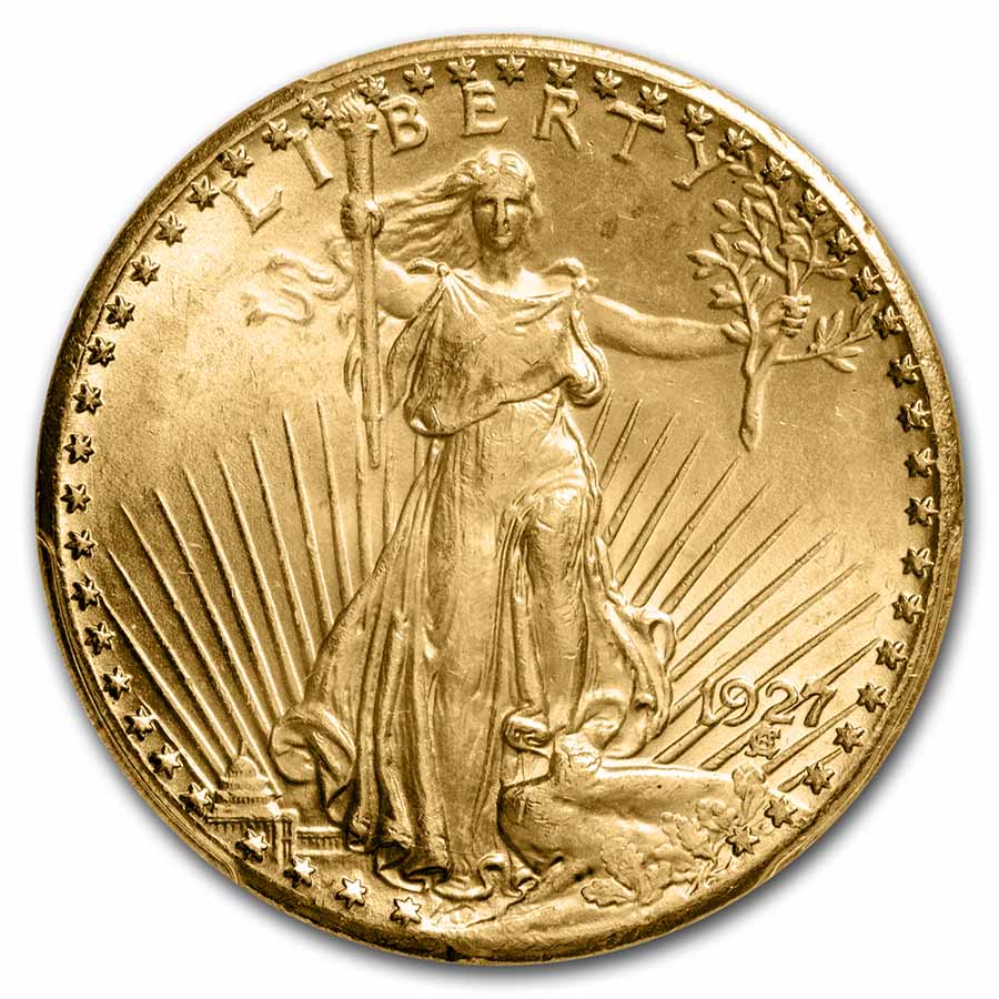 1927 $20 St Gaudens Gold Double Eagle MS-65 PCGS