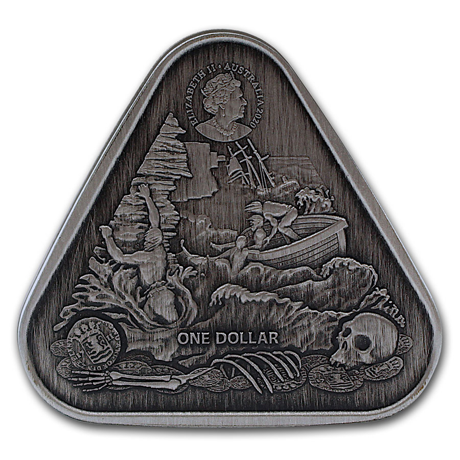 2020 Australia 1 oz Silver Zuytdorp Shipwreck Antiqued