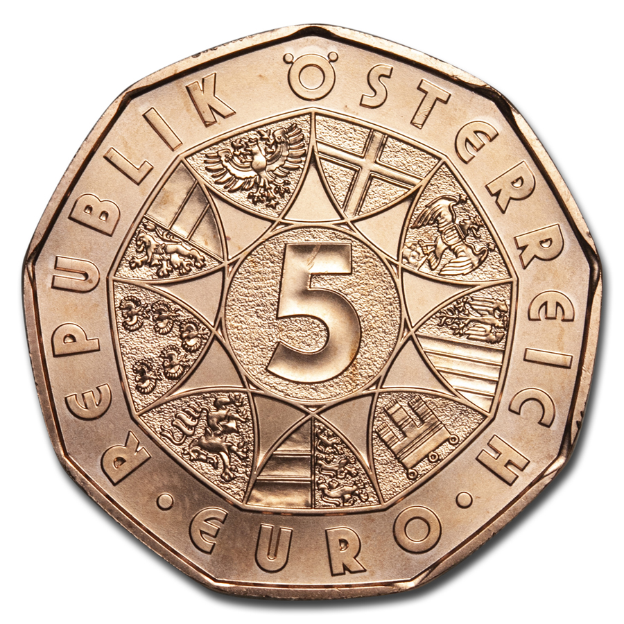 2021 Austria Copper €5 New Year's: Janus