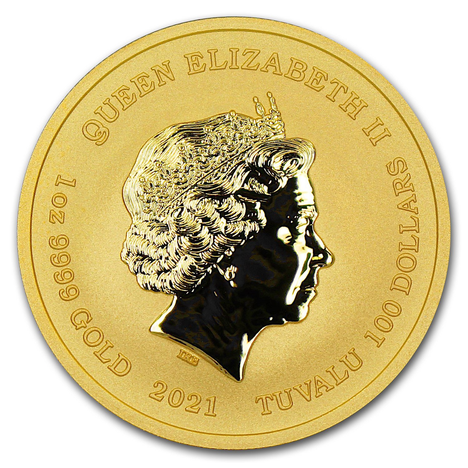 2021 Tuvalu 1 oz Gold Gods of Olympus BU (Zeus)