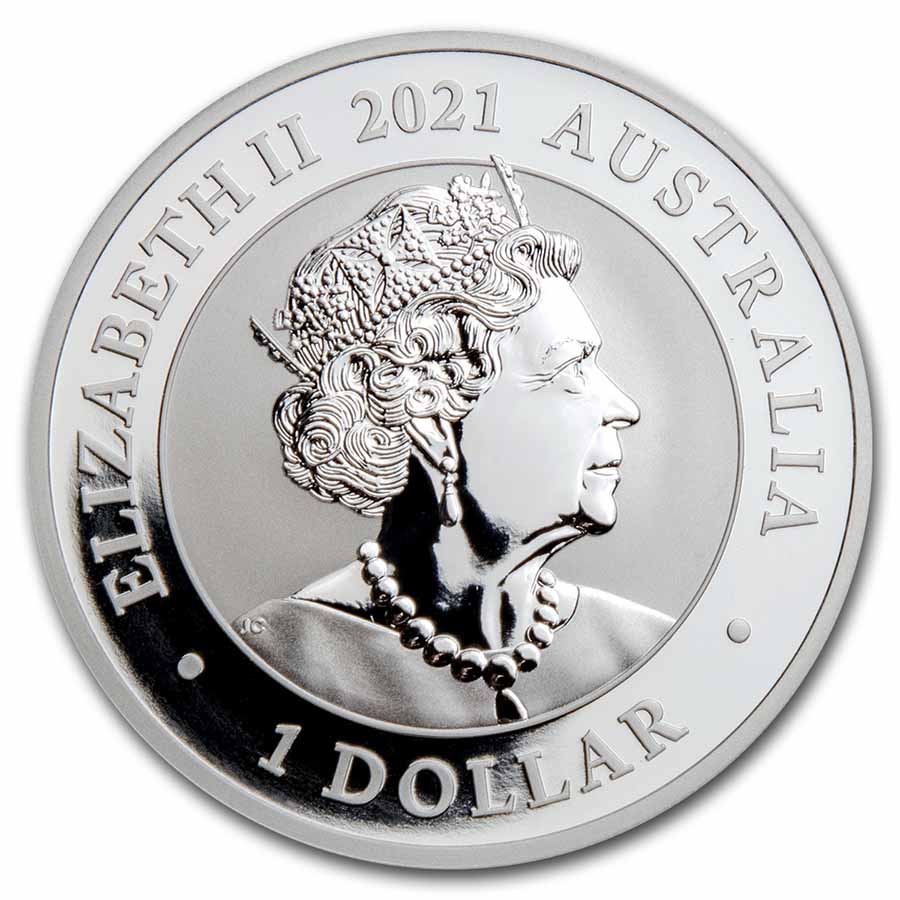 2021 Australia 1 oz Silver Swan BU