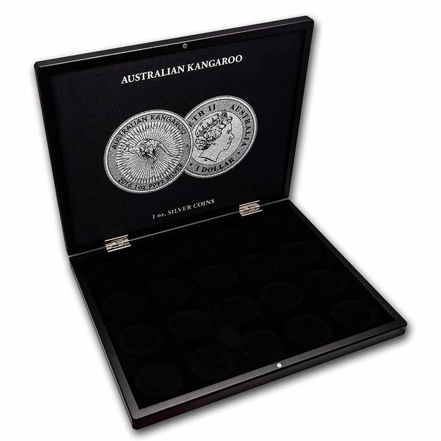 1 oz Australian Silver Kangaroo 20-Piece Black Presentation Box