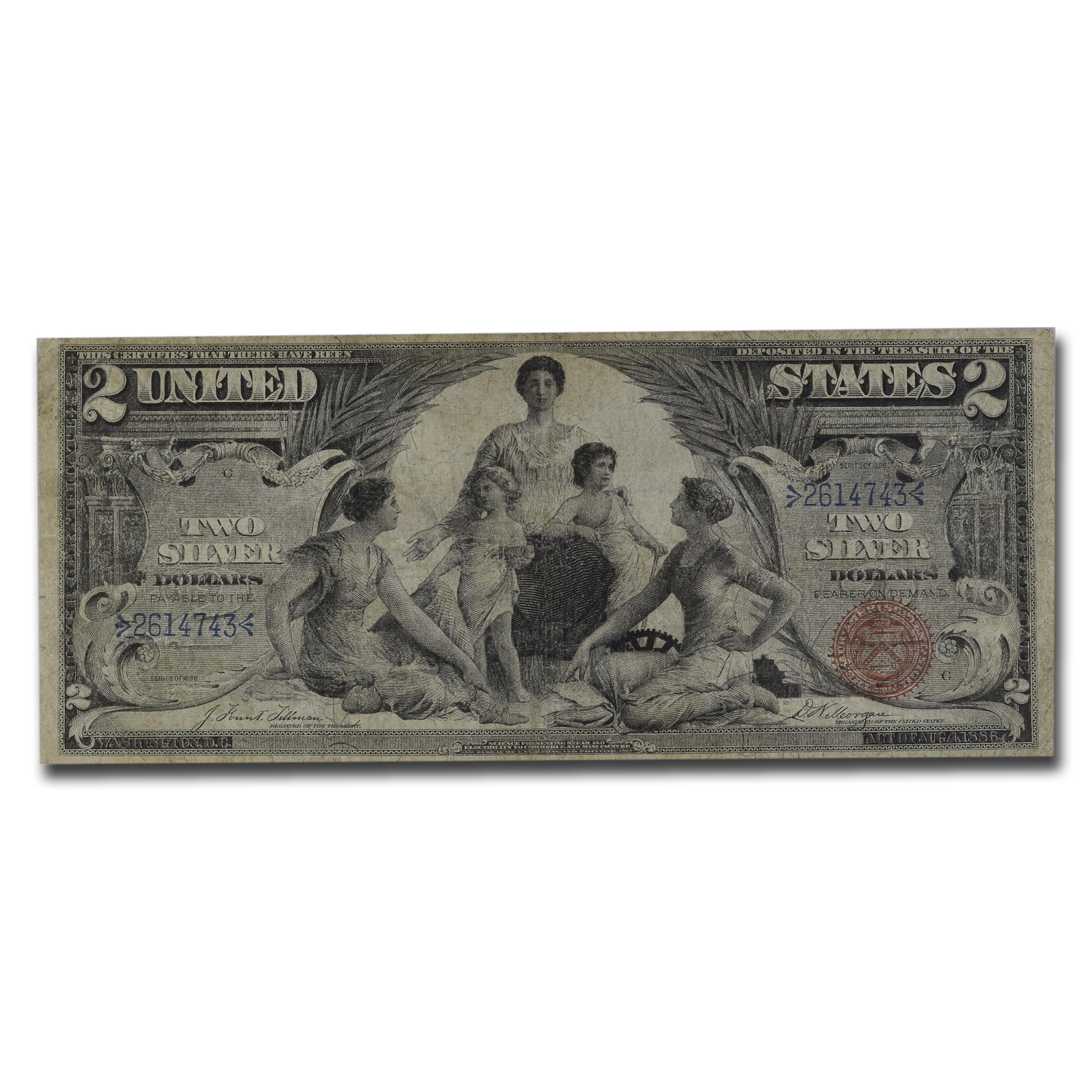 1896 $2.00 Silver Certificate Educational Note F-15 PMG (Fr#247)