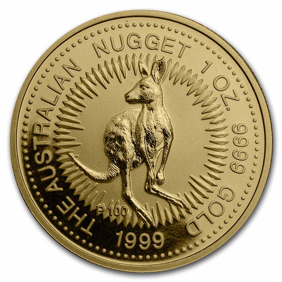 1999 Australia 1 oz Gold Kangaroo BU