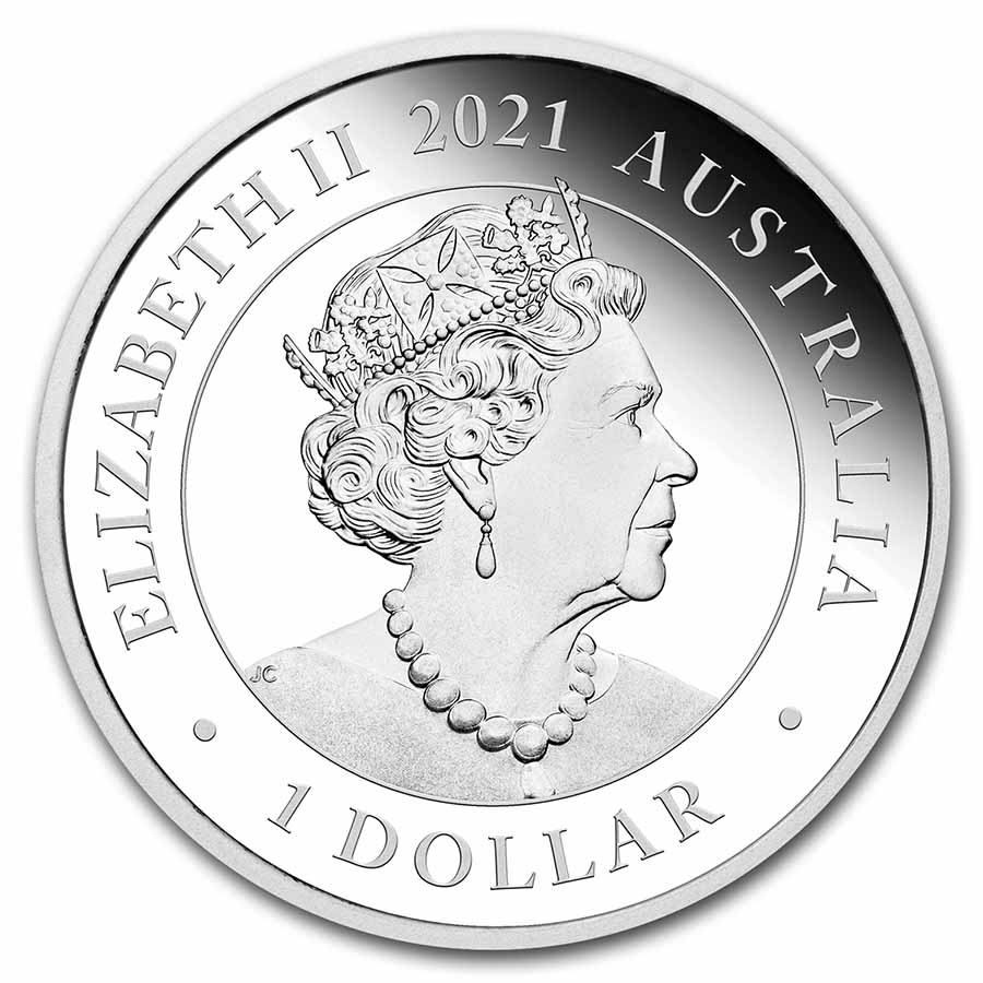 2021 Australia 1 oz Silver Swan Proof (w/Box & COA)