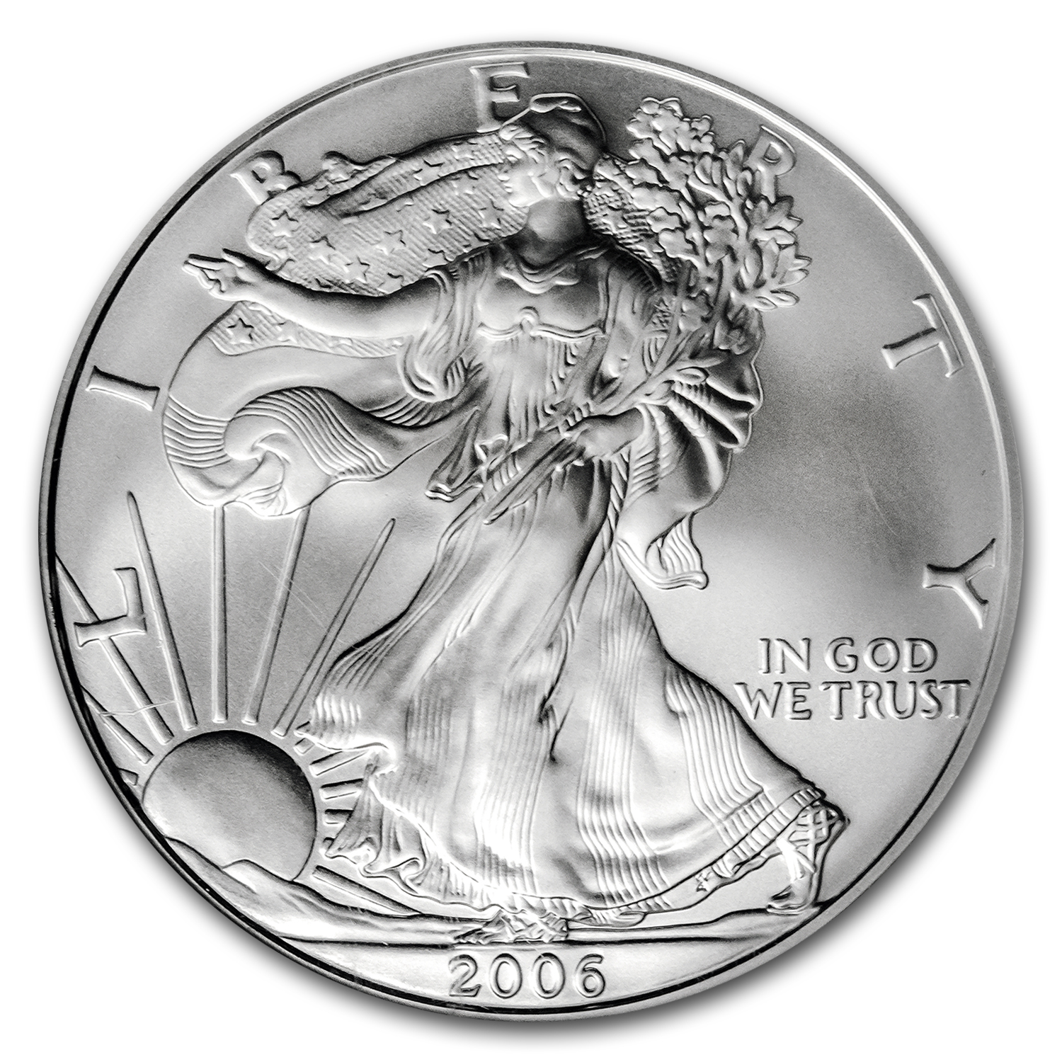 2006-W Burnished American Silver Eagle MS-70 NGC