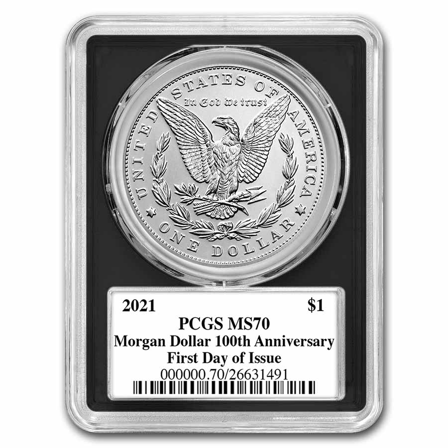 2021 Silver Morgan Dollar MS-70 PCGS (FDI, Black)