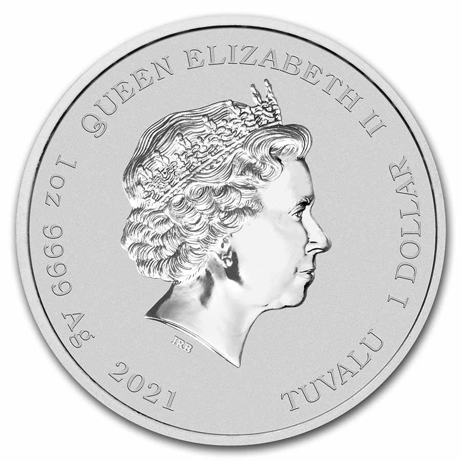 2021 Tuvalu 1 oz Silver The Simpsons: The Simpson Family BU