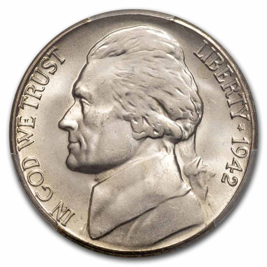 1942-S Silver Jefferson Nickel Type-II MS-65 PCGS