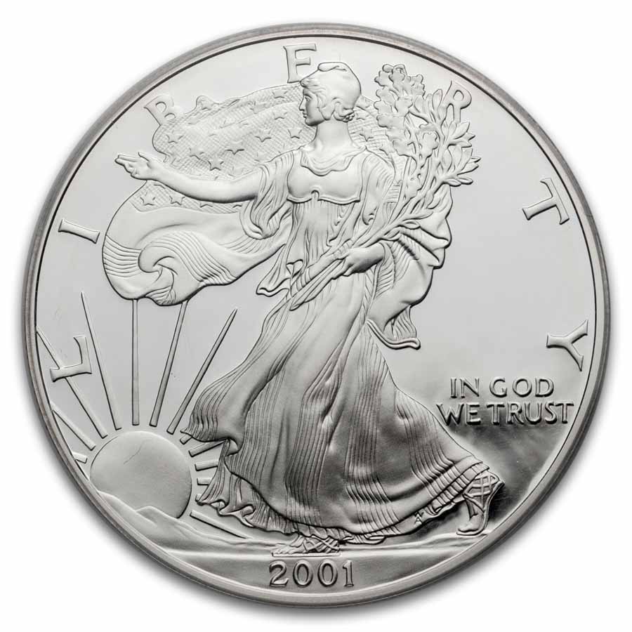 2001-W Proof American Silver Eagle PR-70 PCGS