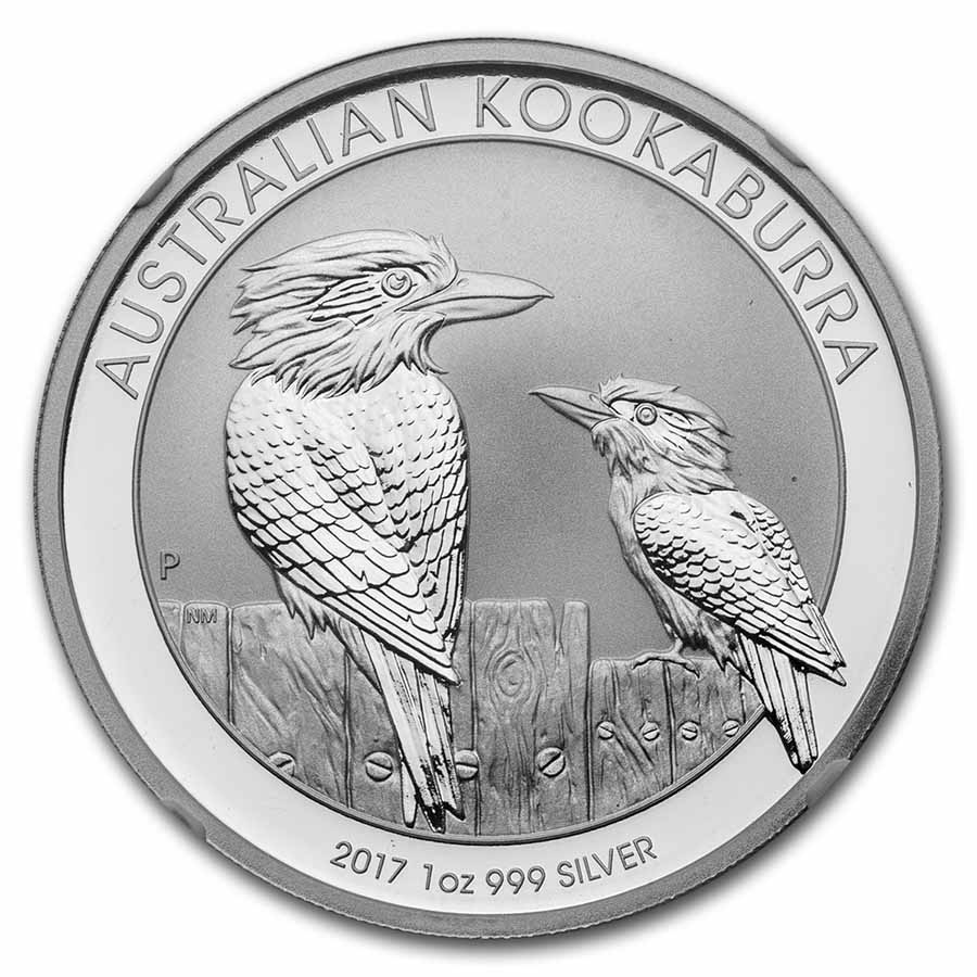 2017 Australia 1 oz Silver Kookaburra MS-70 NGC