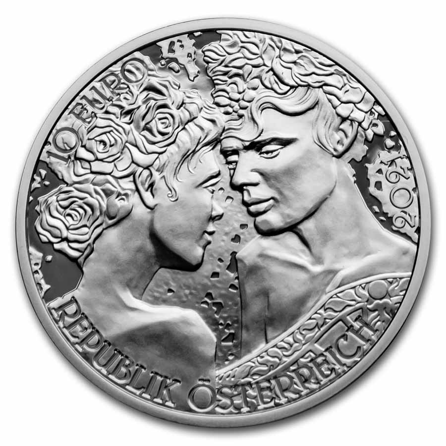 2021 Austria Proof Silver €10 Language of Flowers (Rose)