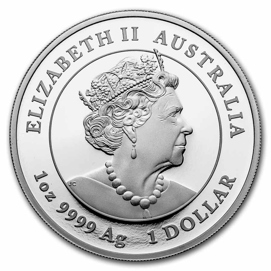 2022 AUS 1 oz Silver Lunar Tiger Proof Colorized (w/Box & COA)