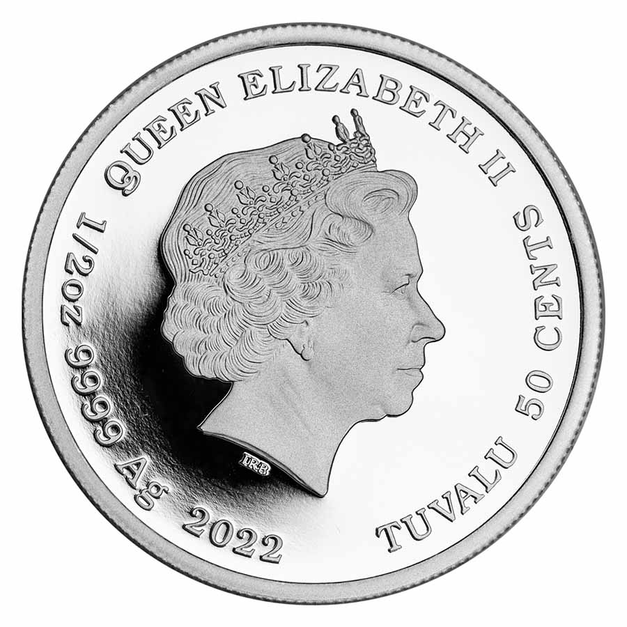 2022 Tuvalu 1/2 oz Silver 007 James Bond The Living Daylights