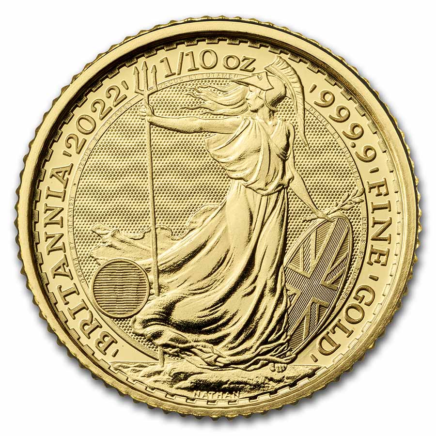 2022 Great Britain 1/10 oz Gold Britannia BU