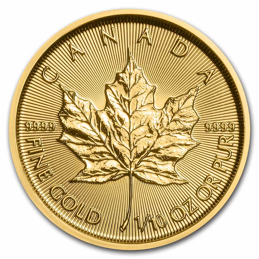 2022 Canada 1/10 oz Gold Maple Leaf BU