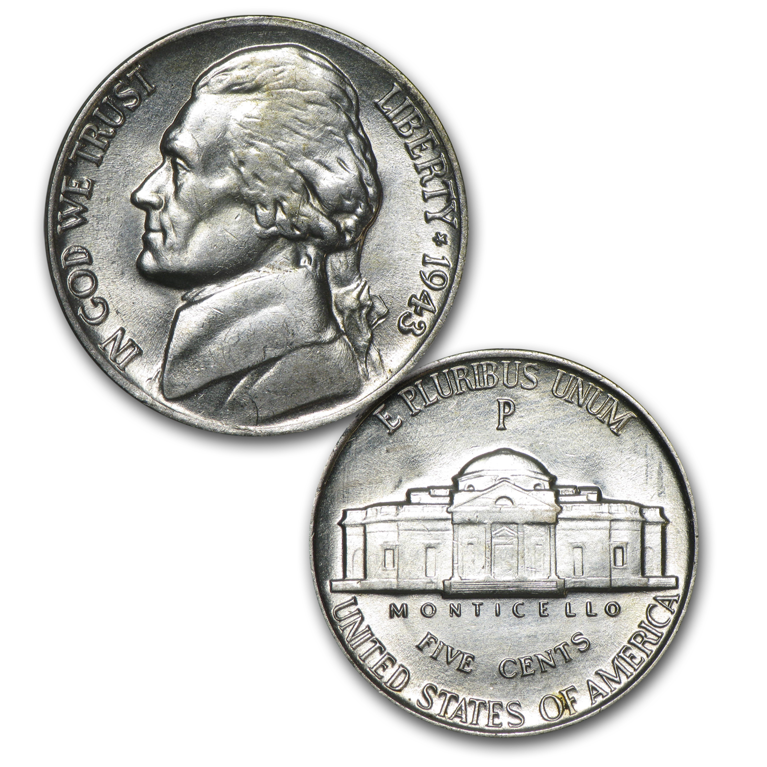 1942-1945 35% Silver Wartime Nickel Set - BU