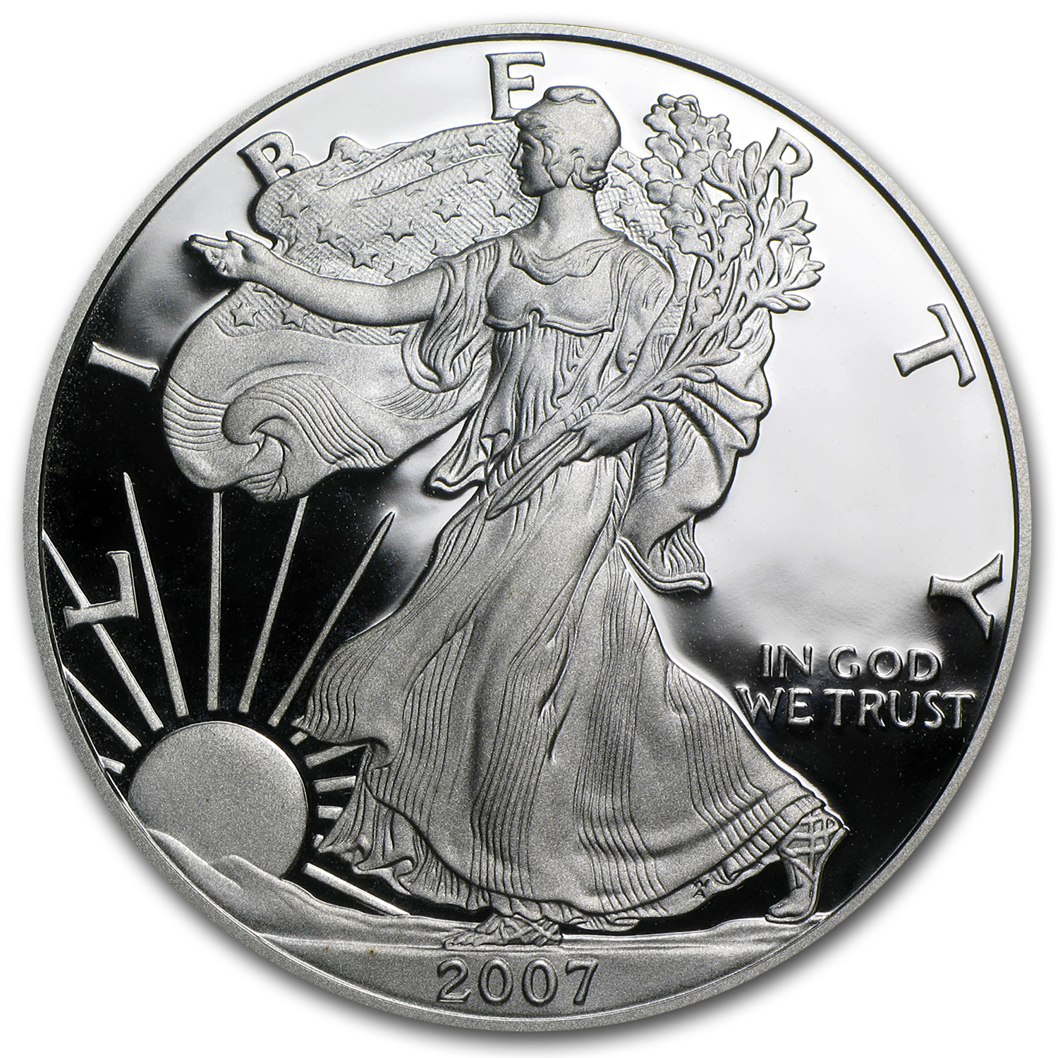 2007-W 1 oz Proof American Silver Eagle (w/Box & COA)