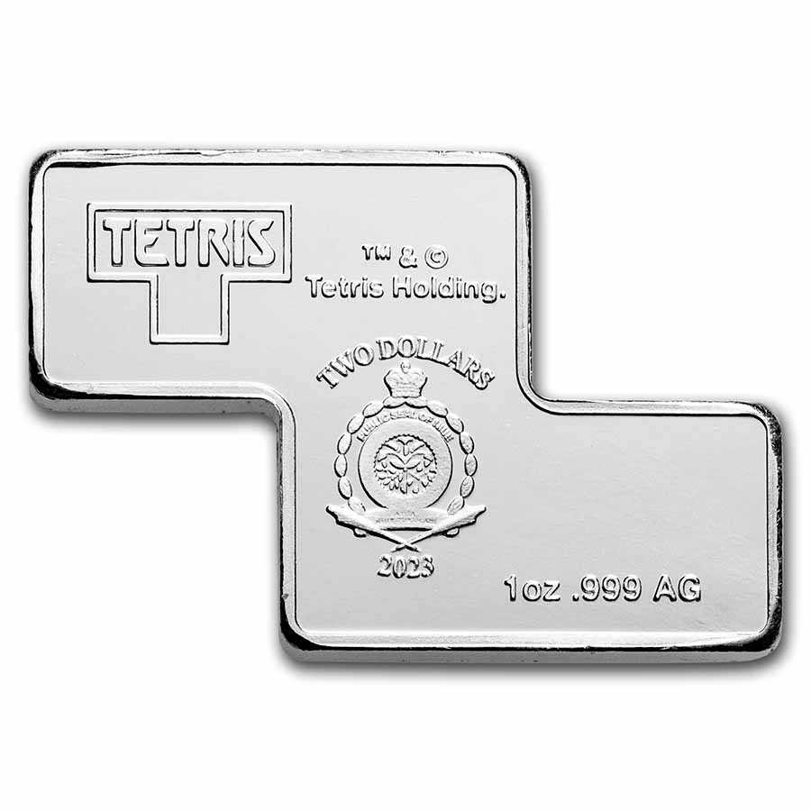 2023 Tetris™ Niue 1 oz Silver $2 S-Tetrimino Block