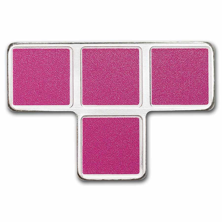 2023 Tetris™ Niue 1 oz Silver $2 7-Coin Tetrimino Shapes Set