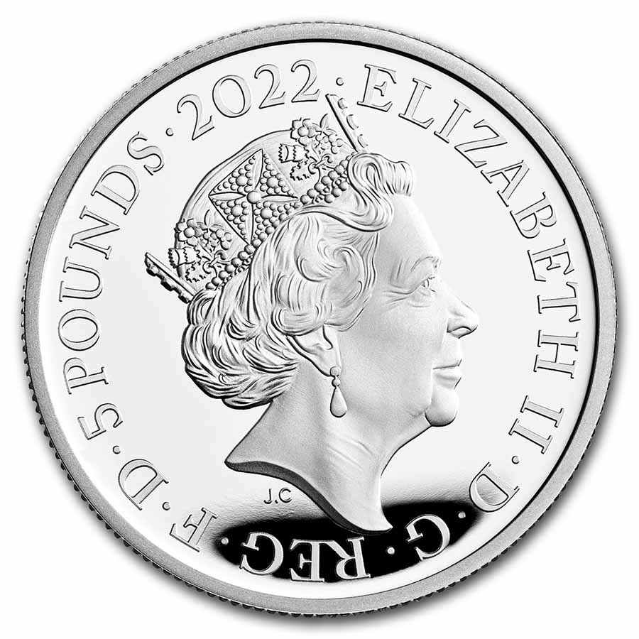 2022 GB 2 oz Silver Royal Tudor Beasts Lion of England Proof