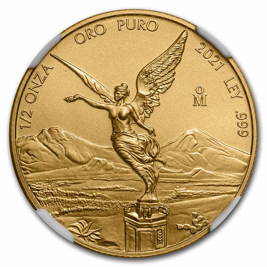 2021 Mexico 1/2 oz Gold Libertad MS-70 NGC