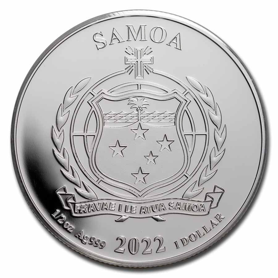 2022 Samoa 1/2 oz Silver Justice League: Wonder Woman