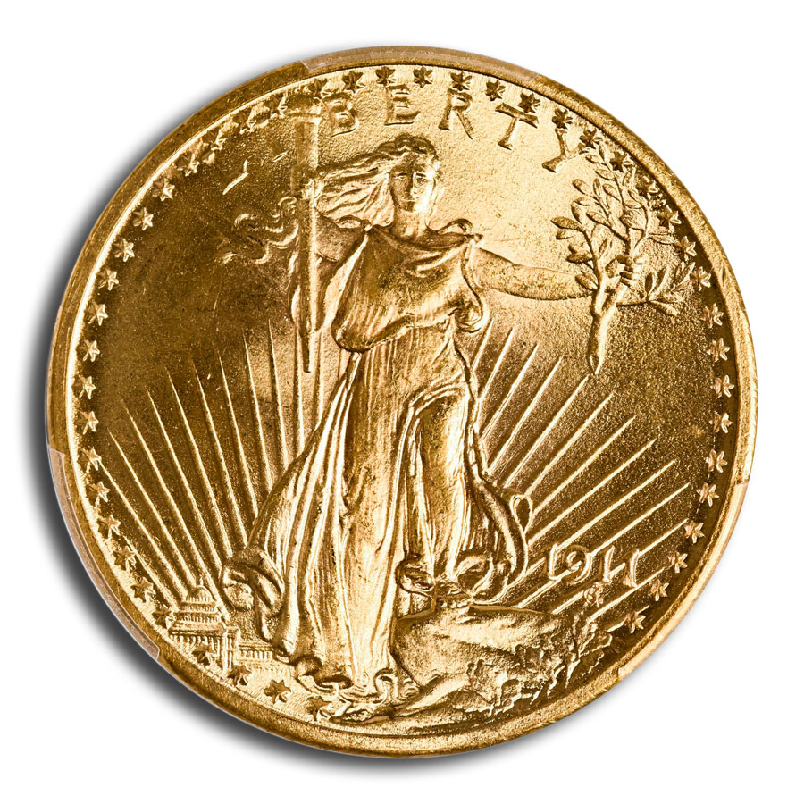 1911 $20 St Gaudens Gold Double Eagle MS-66 PCGS