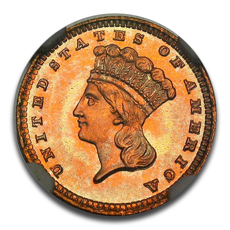 1883 $1 Indian Head Gold MS-68 NGC