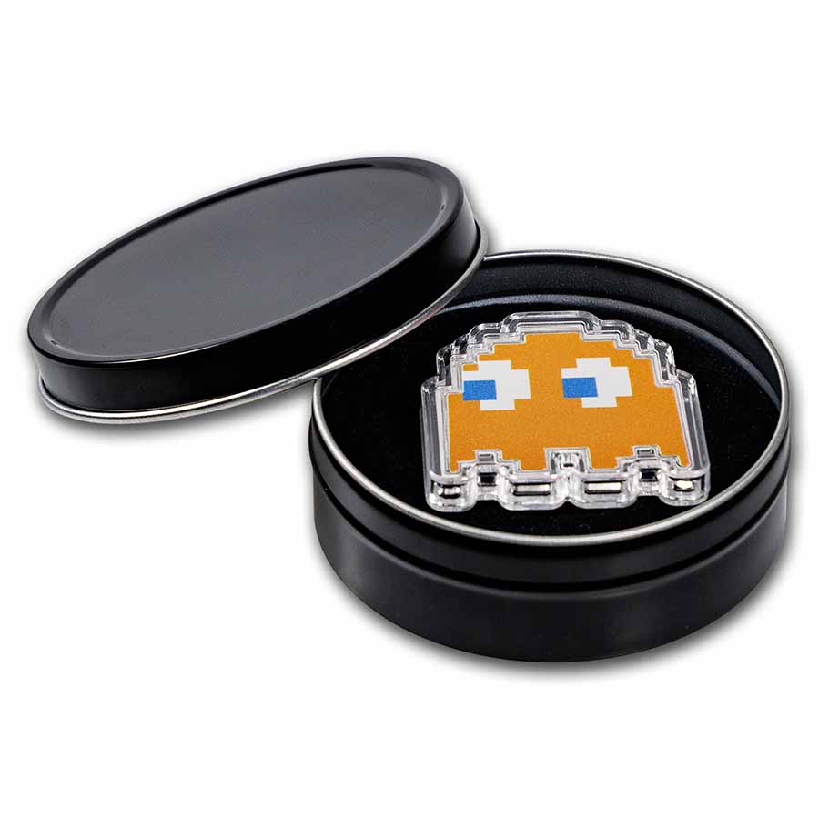 2022 Niue Colorized 1 oz Silver $2 PAC-MAN™ GHOST "CLYDE" Coin
