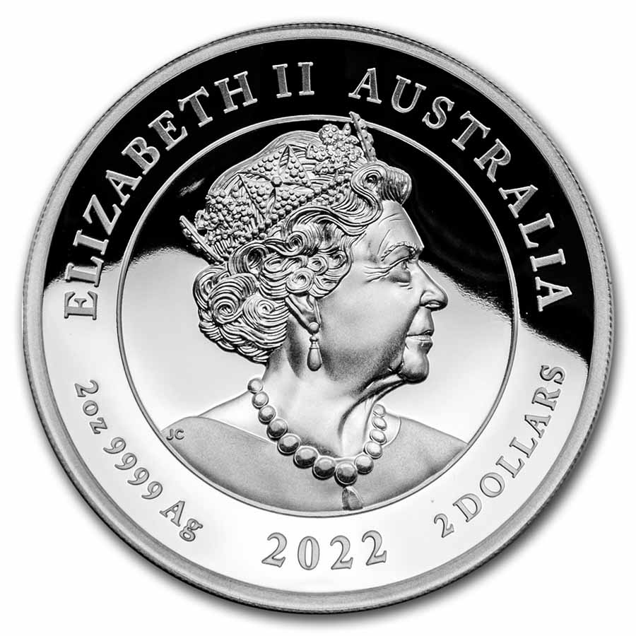 2022 Australia 2 oz Silver Proof High Relief Phoenix