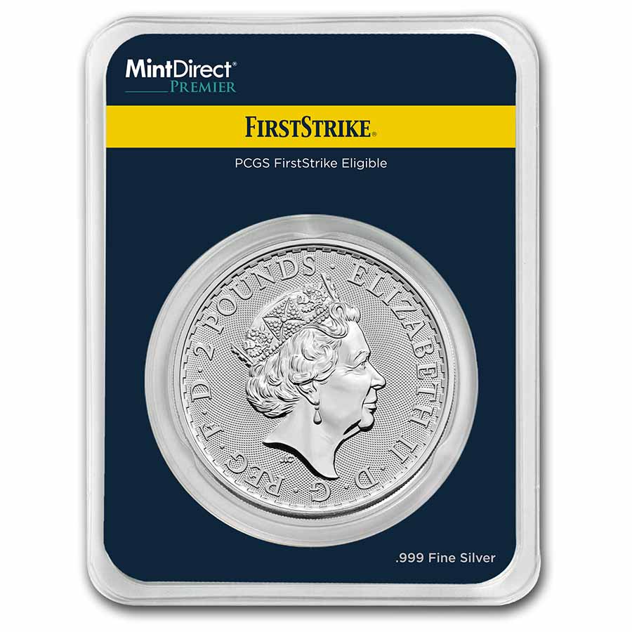 2023 GB 1 oz Silver Britannia MintDirect® Premier + PCGS® (Queen)