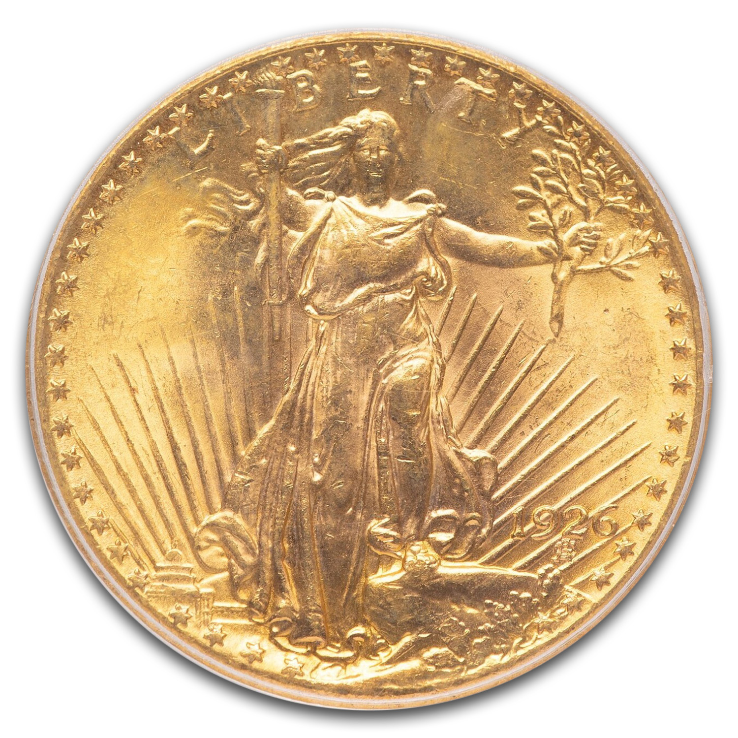 1926 $20 St Gaudens Gold Double Eagle MS-64 PCGS CAC