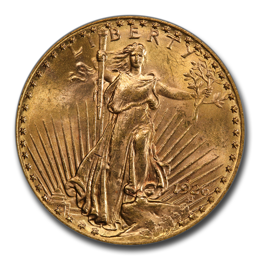 1926-S $20 St Gaudens Gold Double Eagle MS-64 PCGS CAC