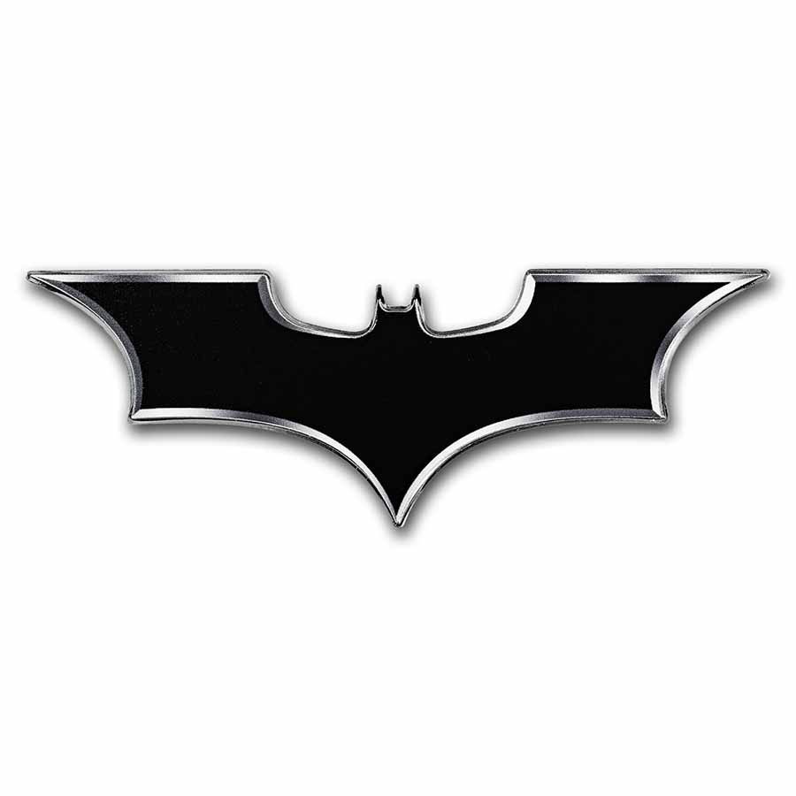 2022 Samoa 1 oz Silver Batman Batarang Colorized Shaped Coin BU