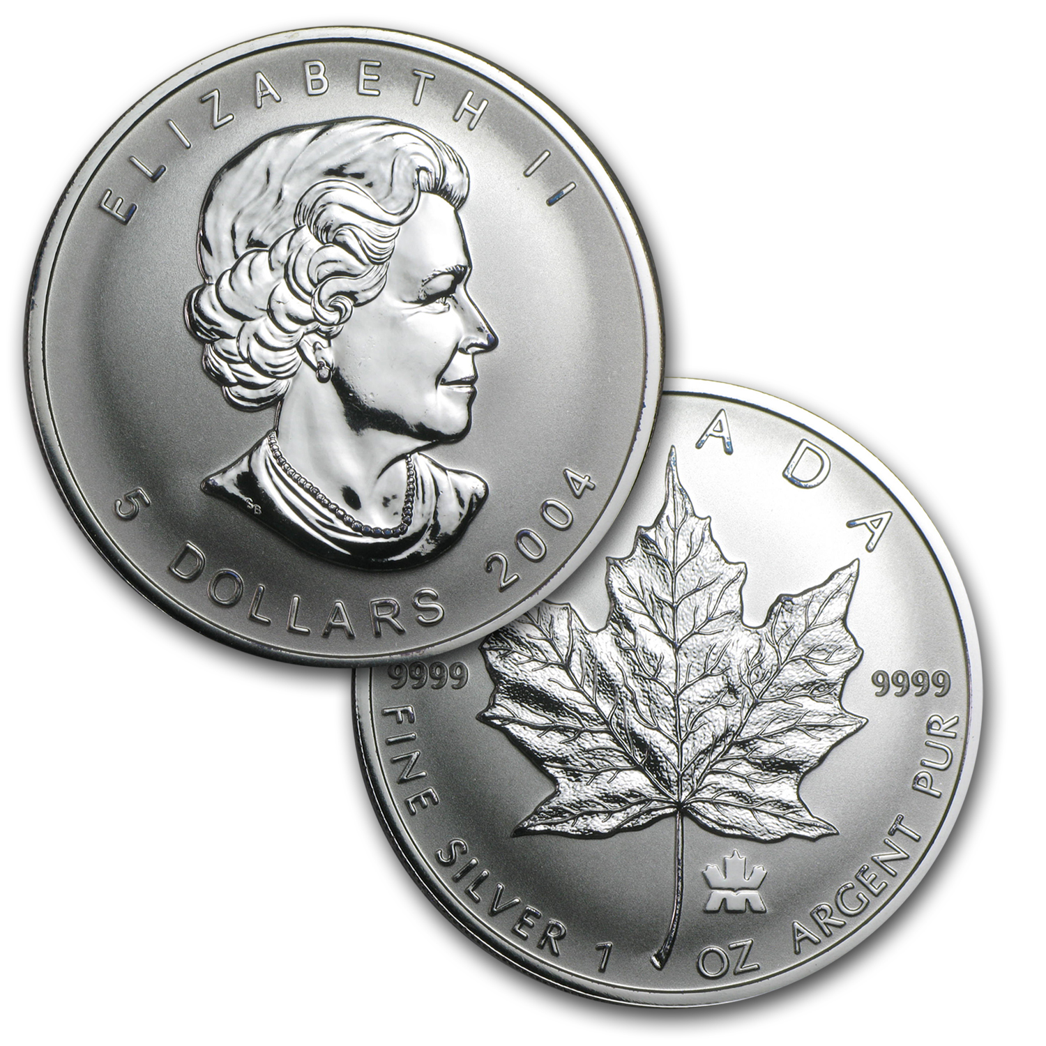 2004 Canada 5-Coin Silver Maple Leaf Set (RCM Privy)