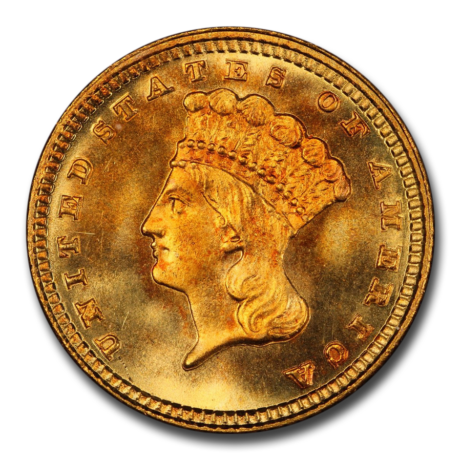1882 $1 Indian Head Gold MS-68 PCGS CAC