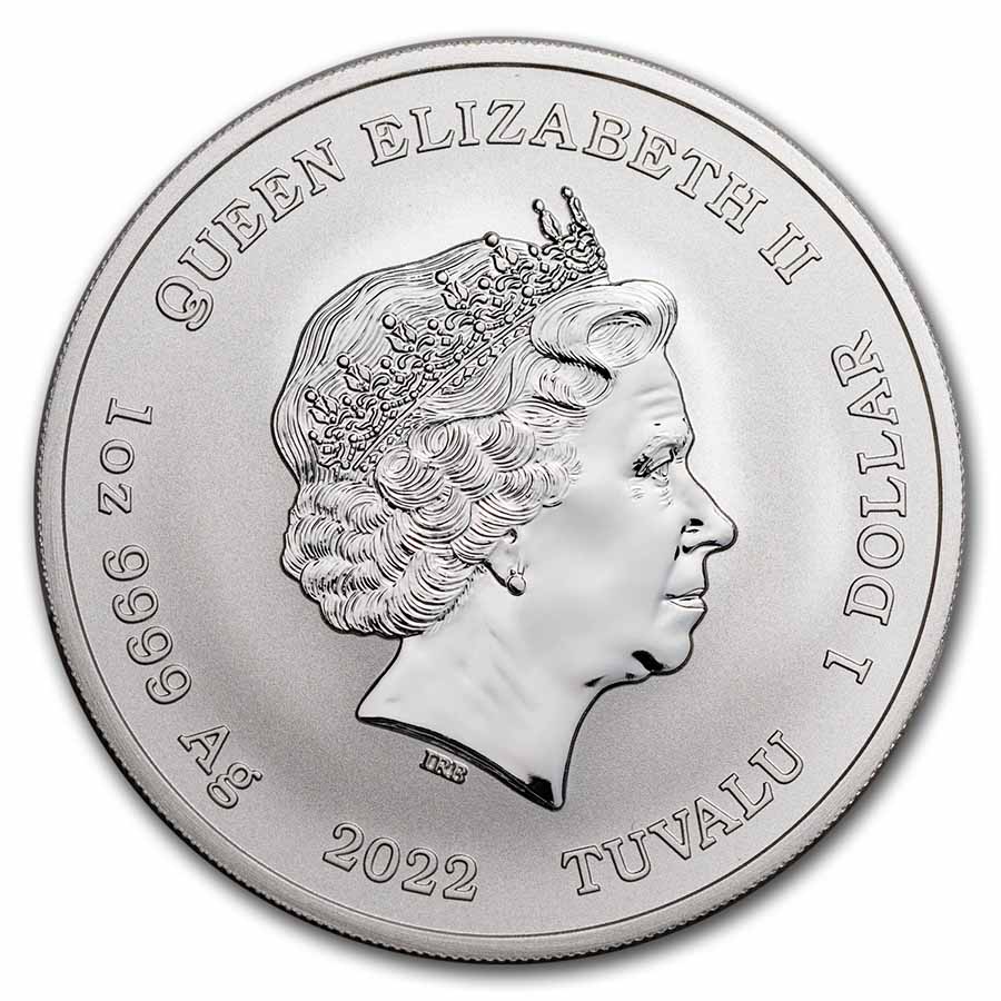 2022 1 oz Silver The Simpsons: Season's Greetings Colorized BU