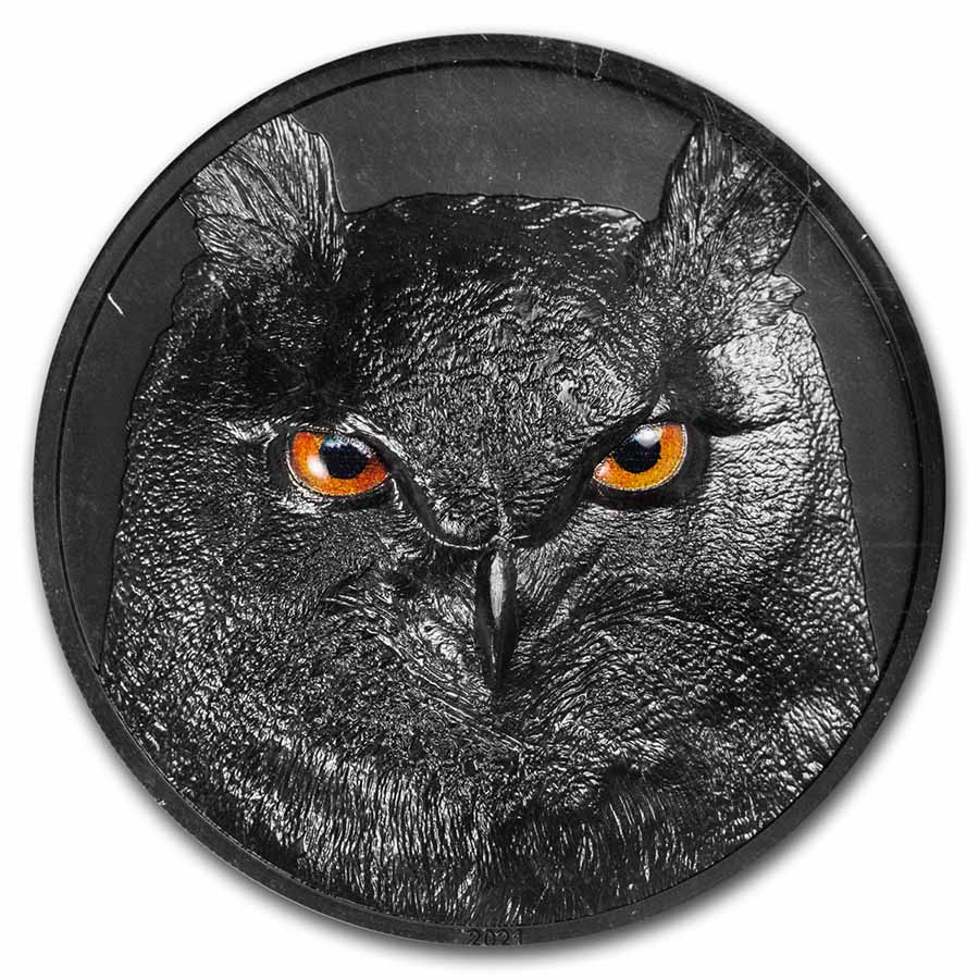 2021 Palau 2 oz Silver Hunters by Night: Eagle Owl PF-70 NGC