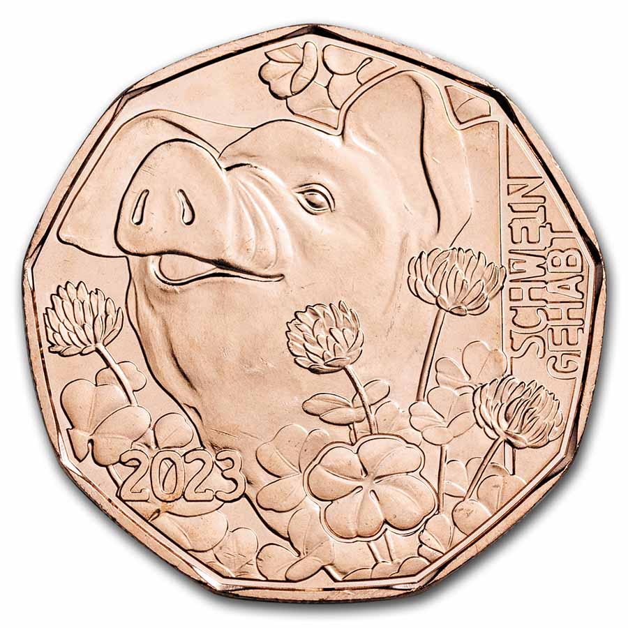 2023 Austria Copper €5 New Year's: The Popular Pig
