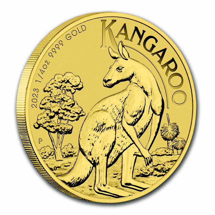 2023 Australia 1/4 oz Gold Kangaroo BU