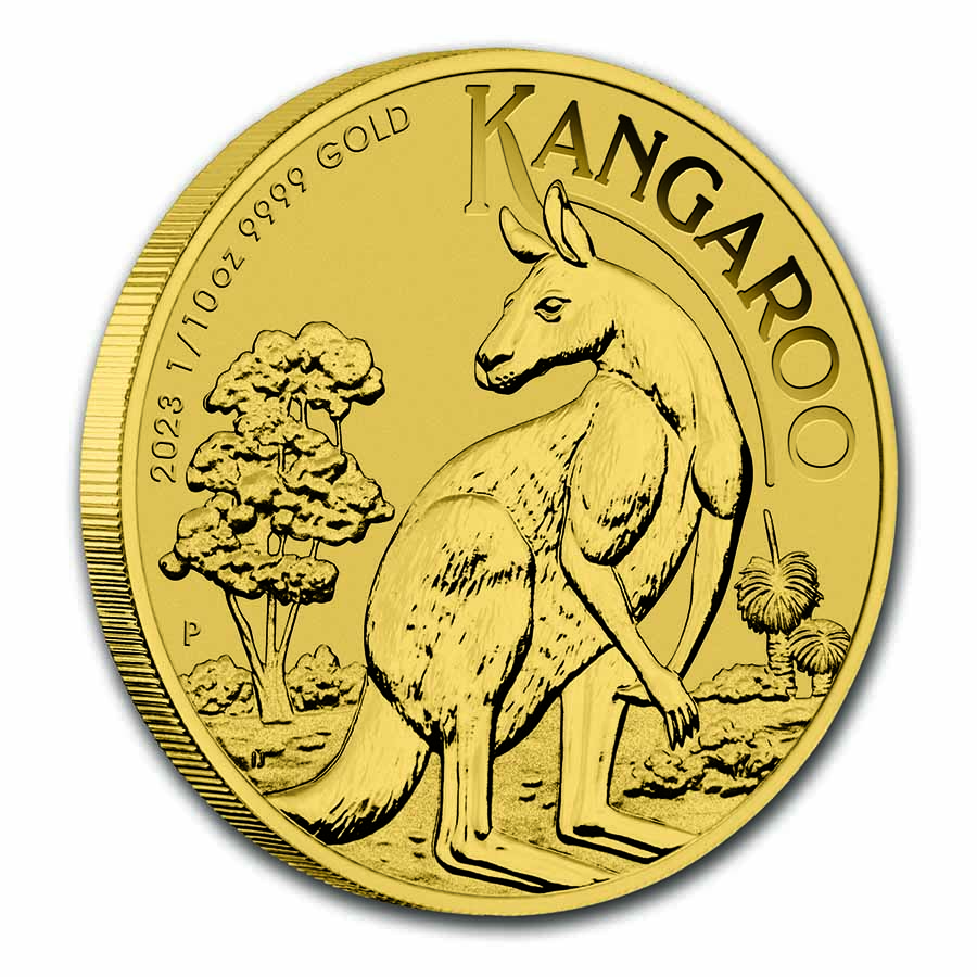 2023 Australia 1/10 oz Gold Kangaroo BU
