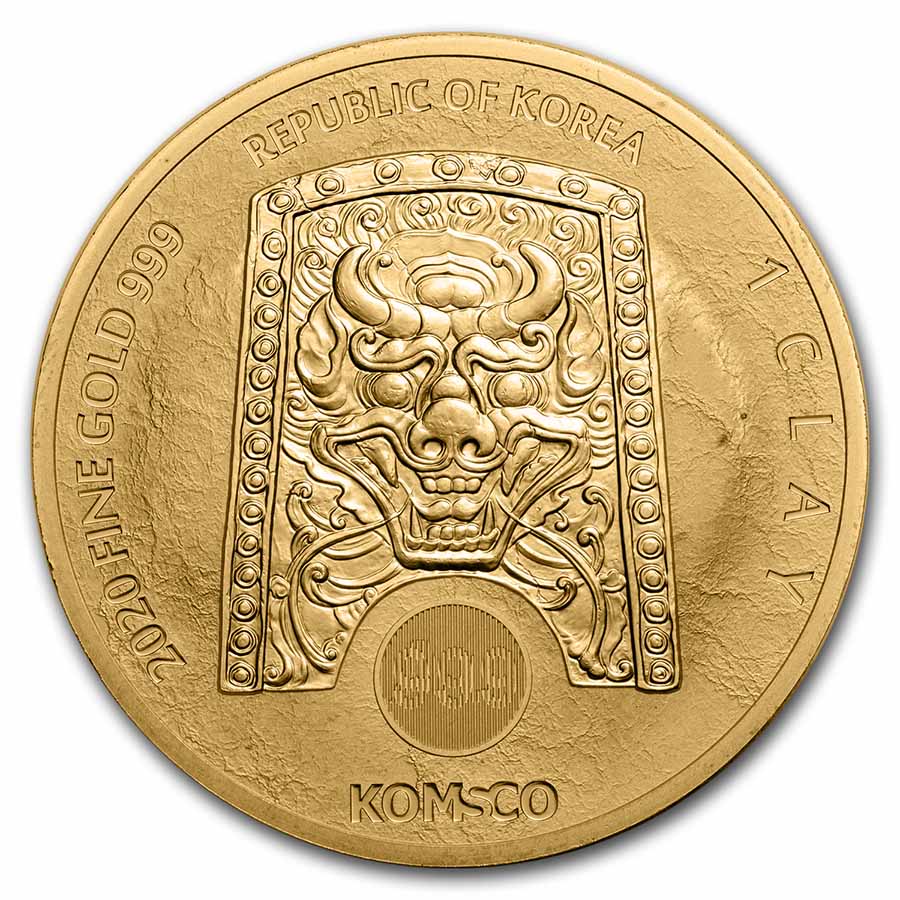1 oz South Korean Gold Chiwoo Cheonwang BU (Random, Abrasions)