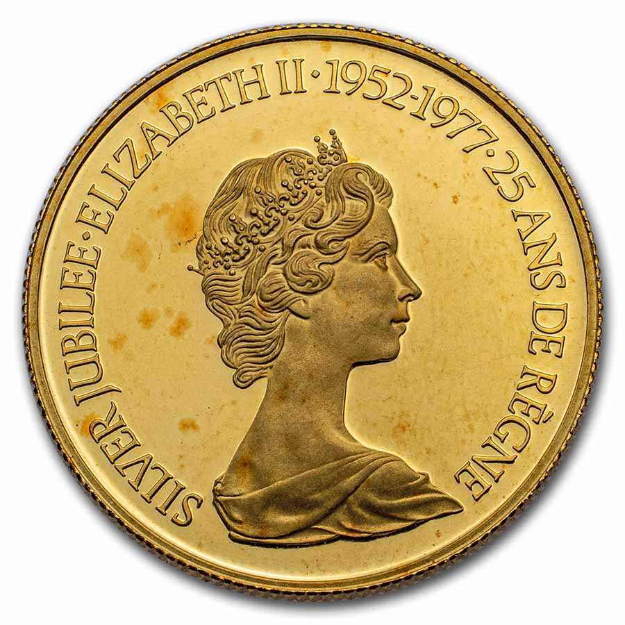 1977 Canada 1/2 oz Proof Gold $100 Jubilee Flower(w/Box & COA)
