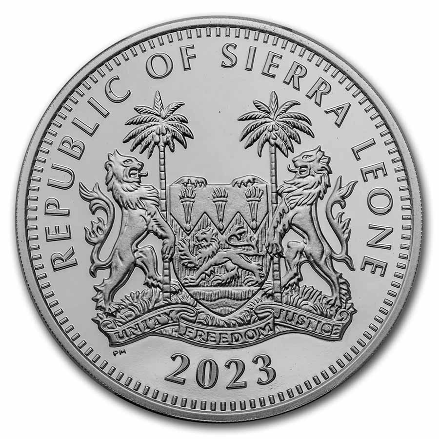 2023 Sierra Leone 2 oz Silver Egyptian Gods: Osiris (Colorized)