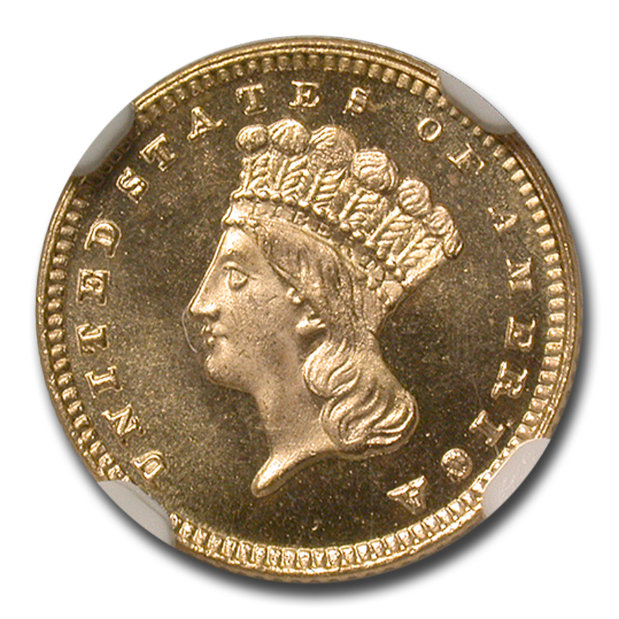 1880 $1 Indian Head Gold MS-67+ NGC CAC (PL)
