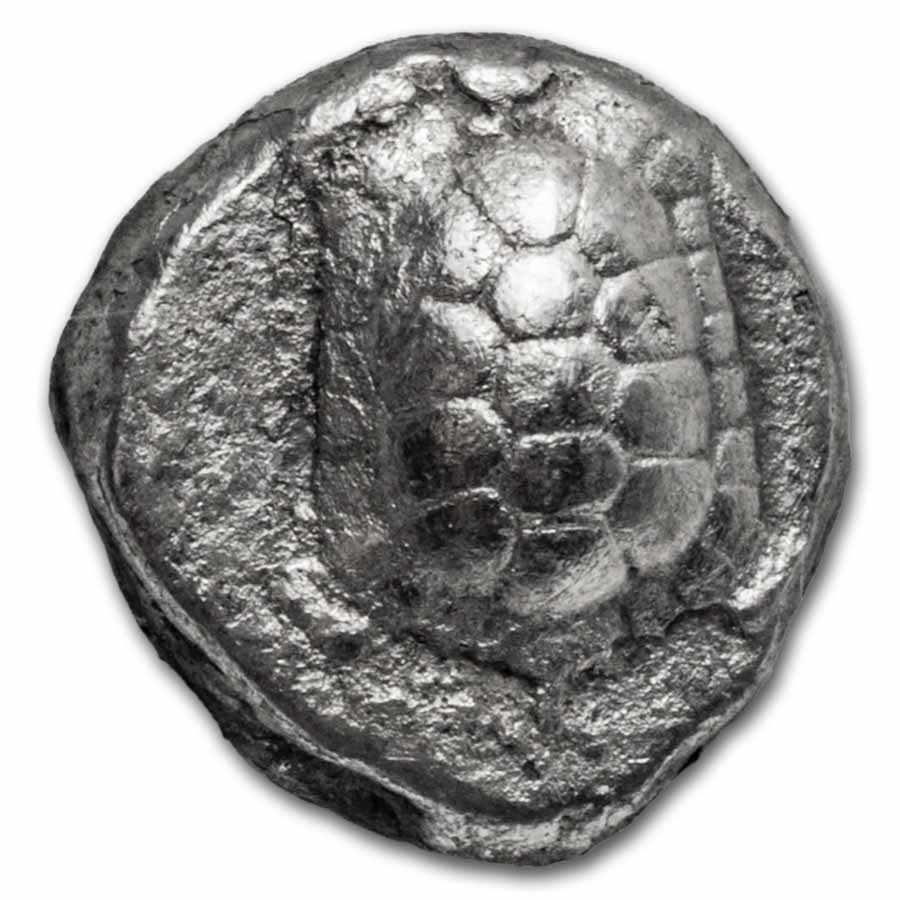 Greece, Isle of Aegina Silver Stater (457-350 BC) XF NGC 4/1